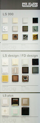 Стенд JUNG. Образцы товаров LS 990, LS design и LS plus.