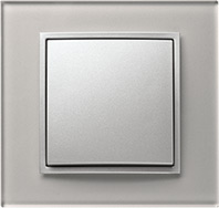 Berker B.7, Рамка: алюминий стекло, Вставка: антрацит матовый