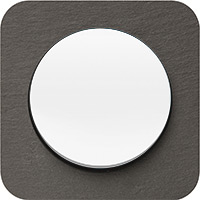 Berker R.1, Рамка: антрацитовый. Вставка: полярная белизна. Сланец натуральный