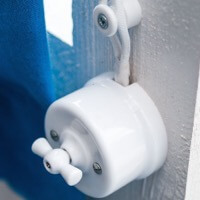 Выключатель Лизетта, Керамика,  Цвет: Белый