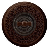 Bironi, серия Шедель, Цвет рамки с узором: Винтаж, Цвет накладки: Коричневый, Цвет ручки: Старое дерево