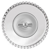 Bironi, серия Шедель, Цвет рамки: Хром, Цвет накладки: Белый, Цвет ручки: Хром