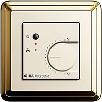 Терморегулятор Gira Classix. Цвет: латунь/кремовый