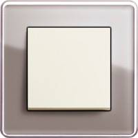 GIRA, Esprit, Цвет: Дымчатое стекло Glass C / Кремовый глянцевый