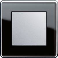 GIRA, Esprit, Цвет: Черное стекло Glass C / Алюминий