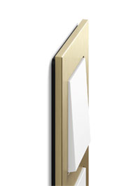 GIRA, Esprit, Цвет: Алюминий-светлое золото/Белый глянцевый