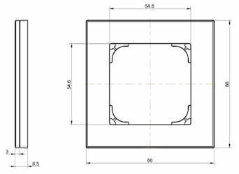 ABB Niessen, SKY, Размеры