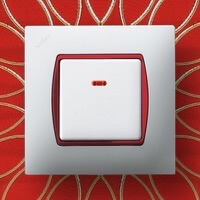 Выключатель с подсветкой Simon 27, Цвет: Красный