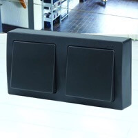 Блок выключателей на 2 поста Simon 73 Loft, Цвет: Графит