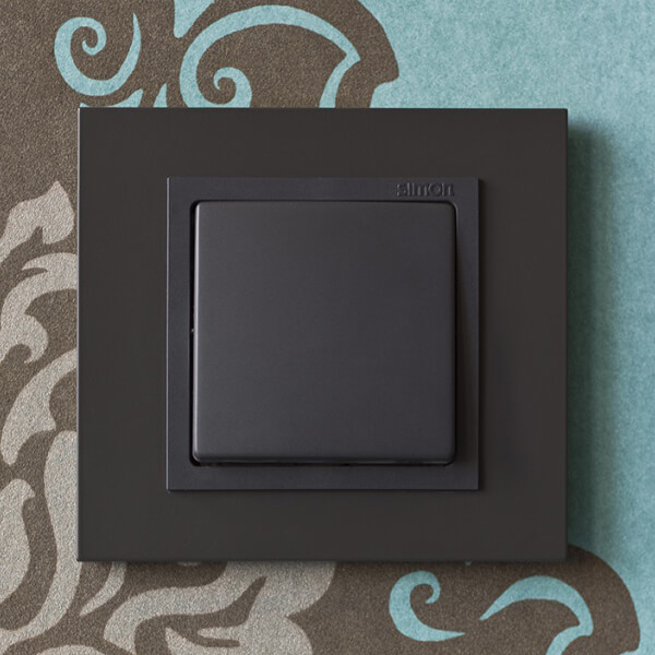 Выключатель Simon 82 Nature, Цвет: Свинец / алюминий