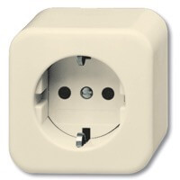 Розетка ABB, Busch-Duro 2000 AP, Цвет: Слоновая кость