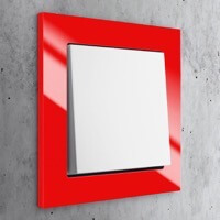 Выключатель ABB, Busch-axcent, Цвет: Красный