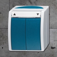 Выключатель для жалюзи ABB, Ocean, Цвет: Светло-синий