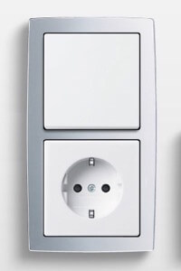 Варианты рамок ABB, Solo, Цвет: Матовый хром