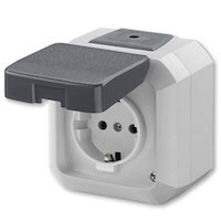 Abb, Variant+, Розетка, Цвет: Серый