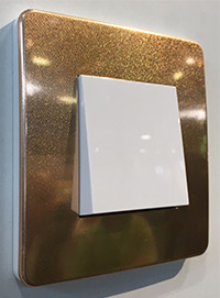 Выключатель, Unica Studio, Цвет: Металл медь