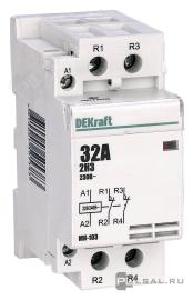 Модульный контактор МК-103, 2НО, 63А, 220В AC, 18085DEK, Dekraft - PULSAL.RU