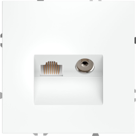 Розетка одиночная TV+RJ45
S70,  телевизионная (TV),  одинарная,   цвет - белый матовый,  пластмасса,  VLS060702,  Voltum
 - PULSAL.RU