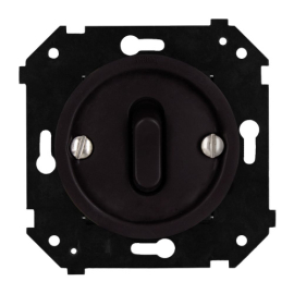 Выключатель
Шедель Бриз,  одноклавишный,  без подсветки,   цвет - коричневый матовый,  пластмасса,  B3-220-22M,  Bironi
 - PULSAL.RU