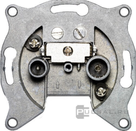 Механизм розетки TV+FM 
R1,  R2,  R3,  телевизионная (TV),  радио (R),  одинарная,  86205-F,  Wedder
 - PULSAL.RU