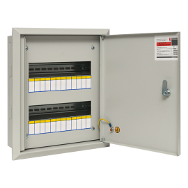 Щит распред, встраиваемый ЩРВ-24 (390х340х120) IP31 EKF PROxima, PROxima BOX, встраиваемый, IP 31,  модулей - 24, металл,  цвет - светло-серый, mb11-24, EKF - PULSAL.RU