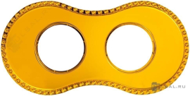 Рамка восьмерка
Шедель,  2 поста,   цвет - золото,  вертикальная,  горизонтальная,  металл,  BF8-620-31,  Bironi
 - PULSAL.RU