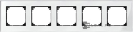 Рамка
M-Elegance,  5 постов,   цвет - белый бриллиант,  вертикальная,  горизонтальная,  стекло,  MTN404519,  MEG404519,  Merten
 - PULSAL.RU