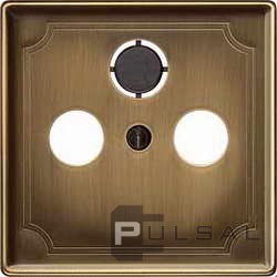 Накладка
Antique,  телевизионная (TV),  спутниковая (SAT),  радио (R),  двойная,  тройная,   цвет - античная латунь,  металл,  MTN294143,  MEG294143,  Merten
 - PULSAL.RU