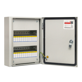 Щит распред, навесной ЩРН-24 (395х310х120) IP54 EKF PROxima, PROxima BOX, навесной, IP 54,  модулей - 24, металл,  цвет - светло-серый, mb24-24, EKF - PULSAL.RU