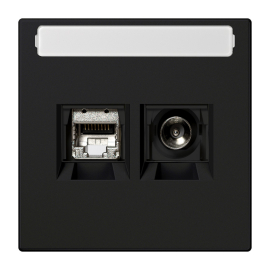 Розетка одиночная TV+RJ45
LS 990,  LS ZERO,  телевизионная (TV),  одинарная,   цвет - черный матовый,  пластмасса,  MMDLS4521SWM,  JUNG
 - PULSAL.RU