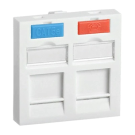 Лицевая панель для разъема Modular Jack (с маркировкой)
LK Studio,  двойная,   цвет - белый матовый,  пластмасса,  87002 LK45,  87002,  Экопласт
 - PULSAL.RU