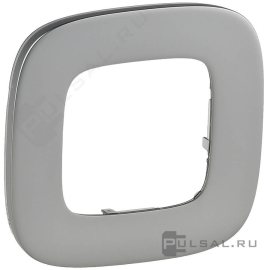 Рамка
Valena Allure,  1 пост,   цвет - полированная сталь,  вертикальная,  горизонтальная,  металл,  755501,  7 555 01,  Legrand
 - PULSAL.RU
