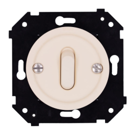 Кнопка Н.О клавишная
Шедель Бриз,  одноклавишный,   цвет - песочное золото матовый,  пластмасса,  B3-220-24M-PB,  Bironi
 - PULSAL.RU