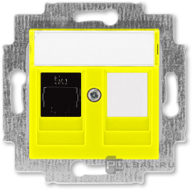 Розетка компьютерная RJ45 Cat.5e + заглушка
Levit,  одинарная,  двойная,   цвет - желтый,  пластмасса,  5014H-A51017 64W,  2CHH295117A6064,  ABB
 - PULSAL.RU