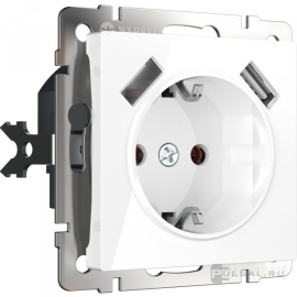 Розетка USB A+A, 2.1А с электрической розеткой
Alumax,  Split,  Slab,  Senso,  Baguette,  Acrylic,  Platinum,  Elite,  Snabb,  Stream,  Flock,  Stark,  Fiore,  Favorit,  Diamant,  Aluminium,  Antik,  Metallic,  USB type-A 5V,  Электр. с USB,  двойная,   цвет - белый,  пластмасса,  W1171501,  a051141,  Werkel
 - PULSAL.RU