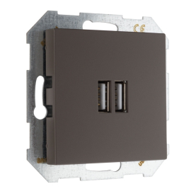 Розетка USB type-A+А, 3,4А
Epsilon,  Retro Liregus,  USB type-A 5V,  двойная,   цвет - коричневый матовый,  пластмасса,  IUK-2-01.R/ON31,  29-016,  LIREGUS
 - PULSAL.RU