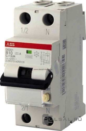 Автоматический выключатель дифференциального тока DS201 C25 AC30 DS201, 1+N полюс, 25А, C, 6 кА,  тип - AC, 30 мА, DS201 C25 AC30, ABB - PULSAL.RU