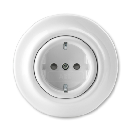 Розетка
Decento,  со шторками,  с заземлением,  одинарная,  безвинтовые клеммы,   цвет - белый,  фарфор / керамика,  5520K-C03459,  2CHK203459C4300,  ABB
 - PULSAL.RU