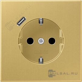 Розетка USB C с электрической розеткой
LS 990,  LS 1912,  LS plus,  LS-design,  FD-design,  USB type-C 5V,  Электр. с USB,  одинарная,   цвет - латунь классическая,  металл,  ME1520-18CC-L,  ME 1520-18 C C-L,  JUNG
 - PULSAL.RU