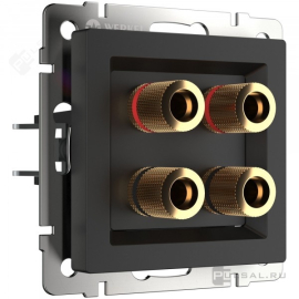 Розетка акустическая
Alumax,  Split,  Slab,  Senso,  Baguette,  Acrylic,  Platinum,  Elite,  Snabb,  Stream,  Flock,  Stark,  Fiore,  Favorit,  Diamant,  Aluminium,  Antik,  Metallic,  2 пары,   цвет - черный,  пластмасса,  W1185008,  a051614,  Werkel
 - PULSAL.RU