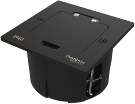 Лючок MultiDesk с монтажной коробкой для стены, фальшпола, стола (без розеток)
MultiDesk,  W45,  напольная,  для сплошных стен,  для столов и мебели,  для полых стен и гипрока,  1 пост,   цвет - черный матовый,  металл,  IP 44,  MDK20102MBA,  Systeme Electric
 - PULSAL.RU