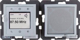 Стерео-радиоприемник с RDS - комплект с динамиком для моно
B.7,   цвет - алюминий матовый,  пластмасса,  28801404,  2880 14 04,  Berker
 - PULSAL.RU