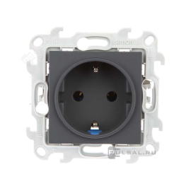 Розетка Push&Go
Simon 24 Harmonie,  без шторок,  с заземлением,  одинарная,  безвинтовые клеммы,   цвет - графит,  пластмасса,  2420434-038,  Simon
 - PULSAL.RU