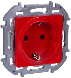 Розетка
Inspiria,  со шторками,  одинарная,  винтовые клеммы,   цвет - красный,  пластмасса,  673734,  6 737 34,  Legrand
 - PULSAL.RU