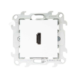 Розетка HDMI, v.1.4
Simon 24 Harmonie,   цвет - белый глянец,  пластмасса,  2411094-030,  Simon
 - PULSAL.RU