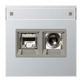 Розетка одиночная TV+RJ45
LS 990,  LS plus,  LS ZERO,  LS-design,  телевизионная (TV),  одинарная,   цвет - алюминий,  металл,  MMDAL4521,  JUNG
 - PULSAL.RU