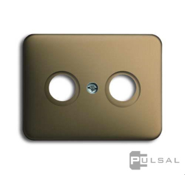 Накладка
Alpha nea,  Alpha exclusive,  телевизионная (TV),  спутниковая (SAT),  радио (R),  двойная,   цвет - бронзовый,  металл,  1743-21,  1753-0-1449,  ABB
 - PULSAL.RU