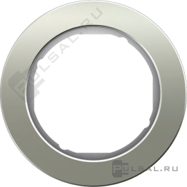 Рамка
R.Classic,  1 пост,   цвет - нержавеющая сталь,  белый глянцевый,  вертикальная,  горизонтальная,  металл,  10112014,  1011 20 14,  Berker
 - PULSAL.RU