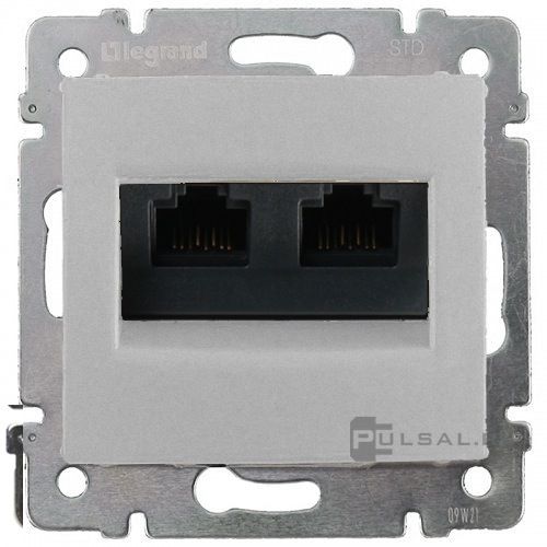 Розетка компьютерная RJ45 Cat.6 (UTP) с монтажными лапками
Valena,  двойная,   цвет - алюминий,  пластмасса,  770247,  7 702 47,  Legrand
 - PULSAL.RU Розетка компьютерная RJ45 Cat.6 (UTP) с монтажными лапками
Valena,  двойная,   цвет - алюминий,  пластмасса,  770247,  7 702 47,  Legrand
 - PULSAL.RU