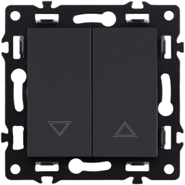 Выключатель для жалюзи
Asthetik,  без фиксации,  без подсветки,   цвет - черный,  пластмасса,  AS-013BK,  Kollinger
 - PULSAL.RU